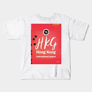 HKG Hong Kong airport tag Kids T-Shirt